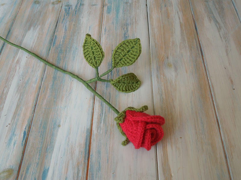 crochet rose pattern easy
