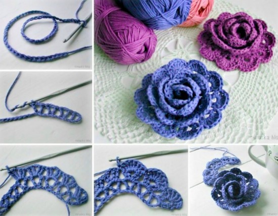 crochet a rose pattern