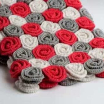 crochet rose blanket free pattern