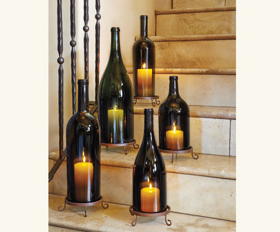 Wine Bottle Candle Holder Lanterns