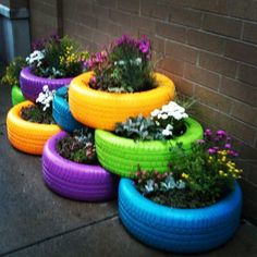tire planters images