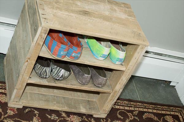 wood pallet shoe rack plans