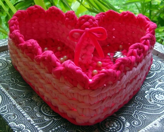 heart basket crochet patterns