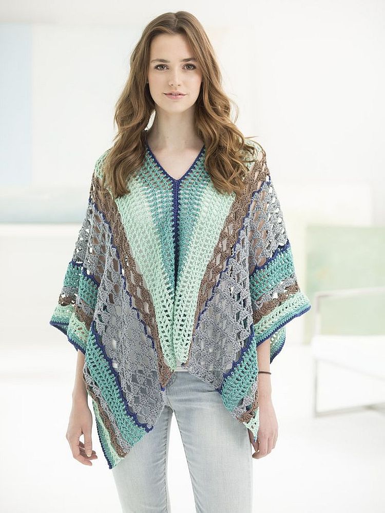 crochet poncho wrap pattern