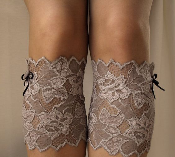 crochet boot cuffs with lace