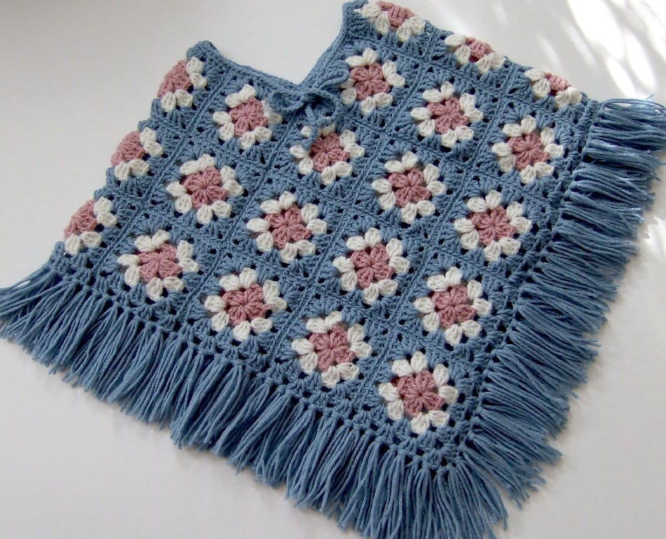 Girls Poncho Crochet Pattern