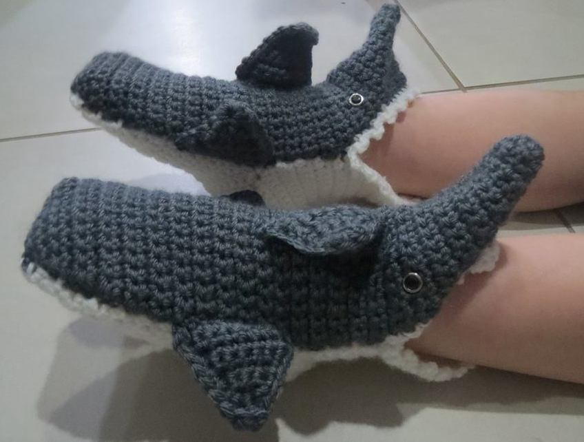 Crochet Shark Sock Patterns