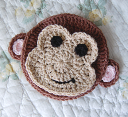 Crochet Sock Monkey Applique Pattern