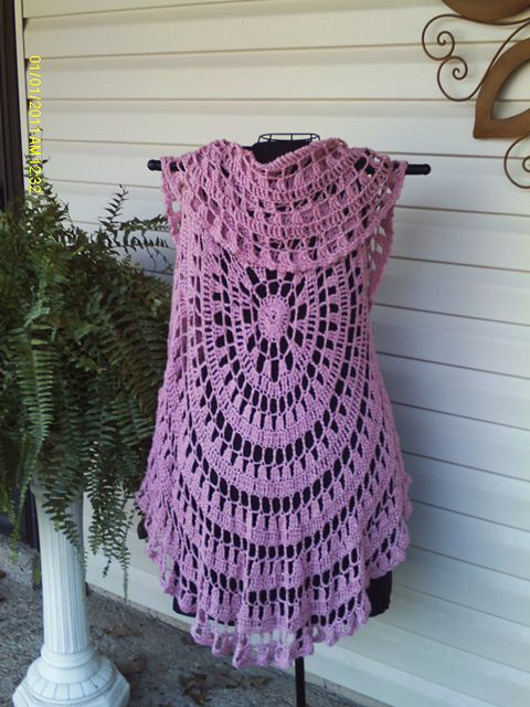 crochet vest pattern circle