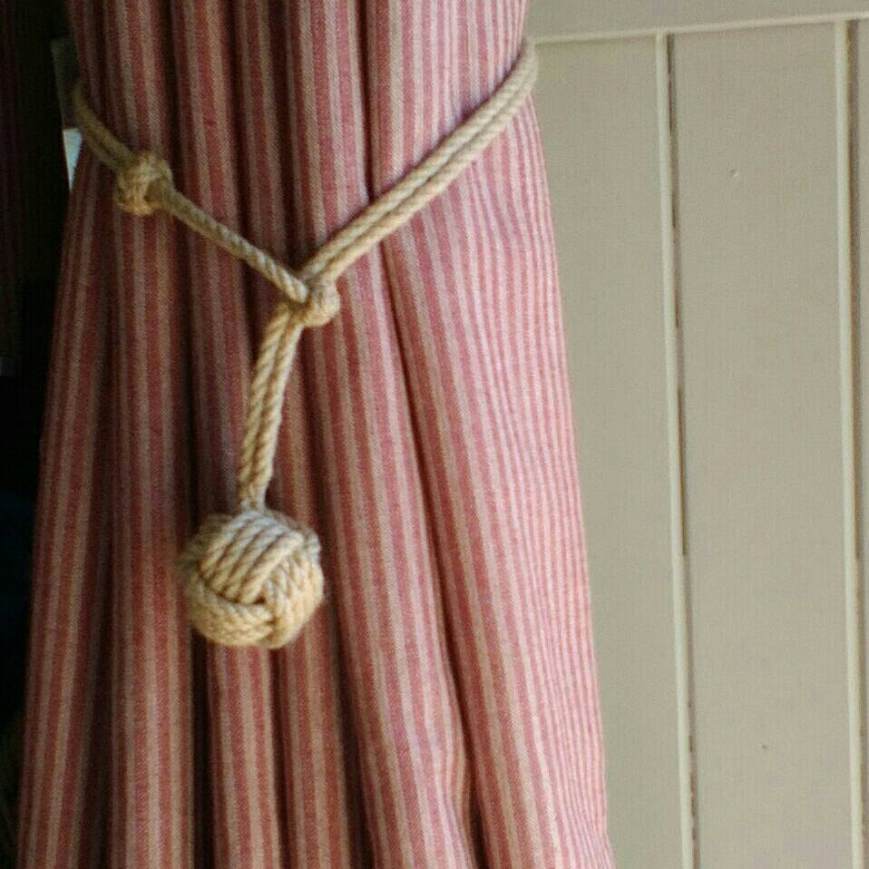 rope curtain tie backs diy