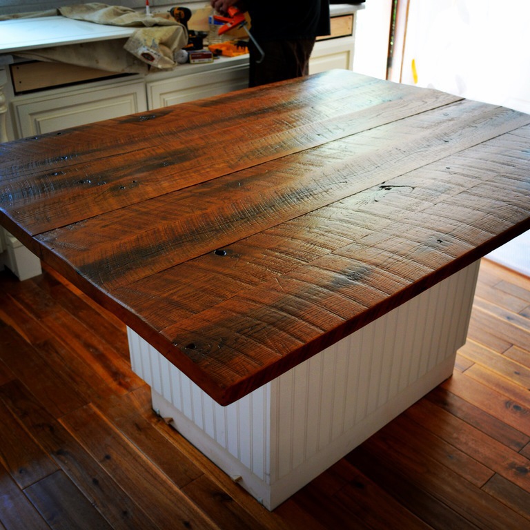 Distressed Wooden Countertops