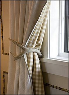 diy deer antler curtain tie backs