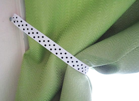 Curtain Tie Backs with Ribbon