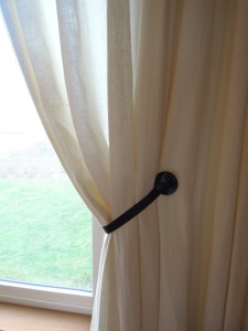 Homemade Magnetic Curtain Tie Back