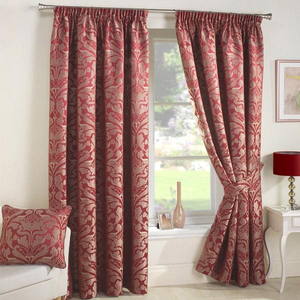 Decorated Red Curtain Tie Back