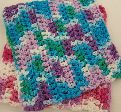 free double crochet dishcloth patterns