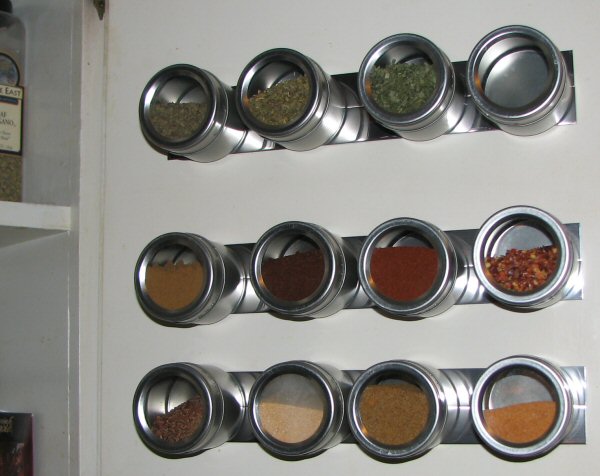 DIY Magnetic Spice Rack