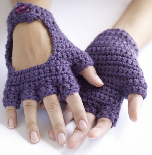 Free Crochet Fingerless Driving Gloves Pattern