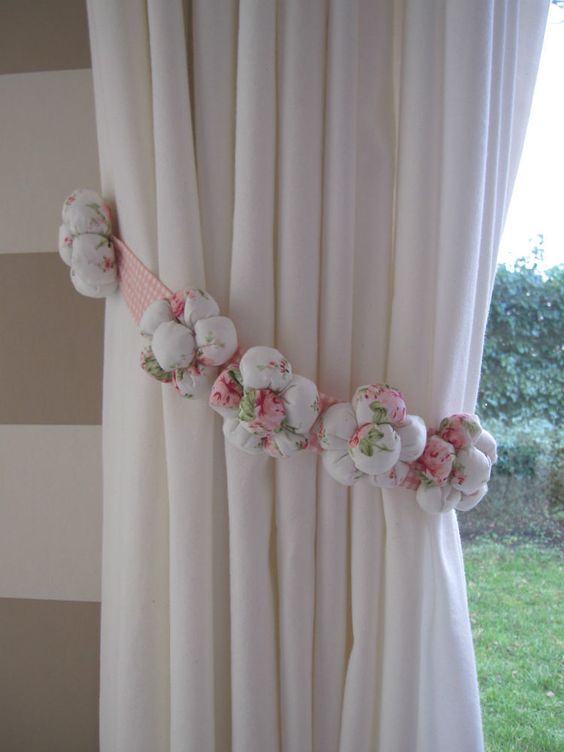 Floral Curtain Tie Back for Girls