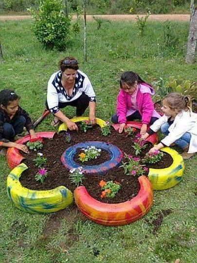Rubber Tire Planter