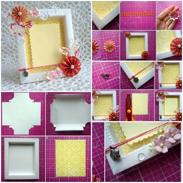 Homemade Cardboard Picture Frame
