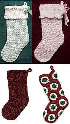 crochet lace christmas stocking