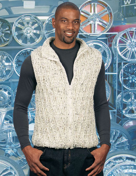 crochet pattern mens vest