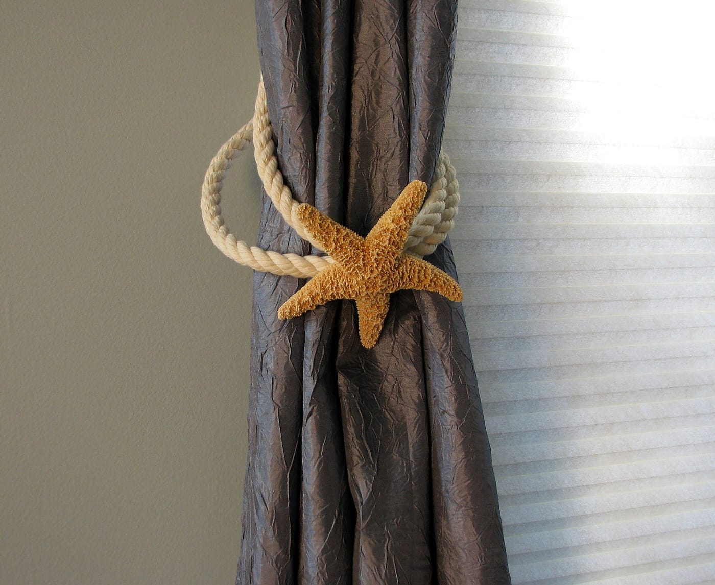 nautical curtain tie backs diy