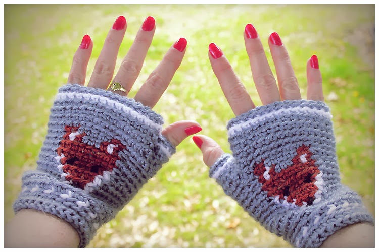 Crocheted Fingerless Gloves Pattern