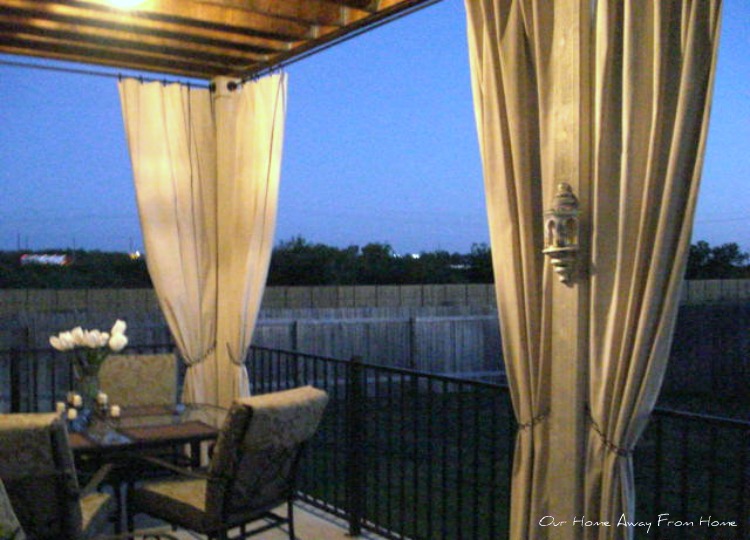 No-Sew Patio Curtains