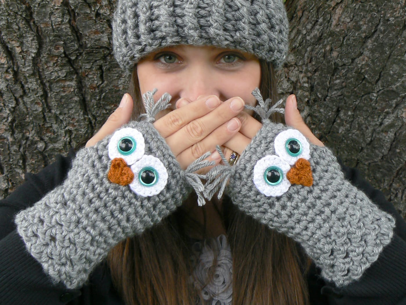 Crochet Openwork Hand Warmers