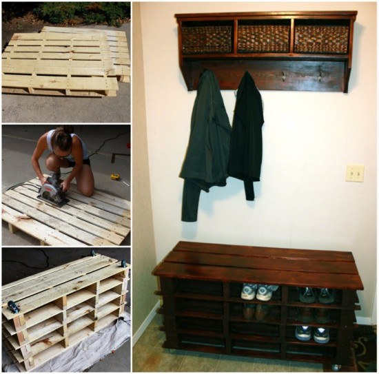 step by step pallet shoe rack