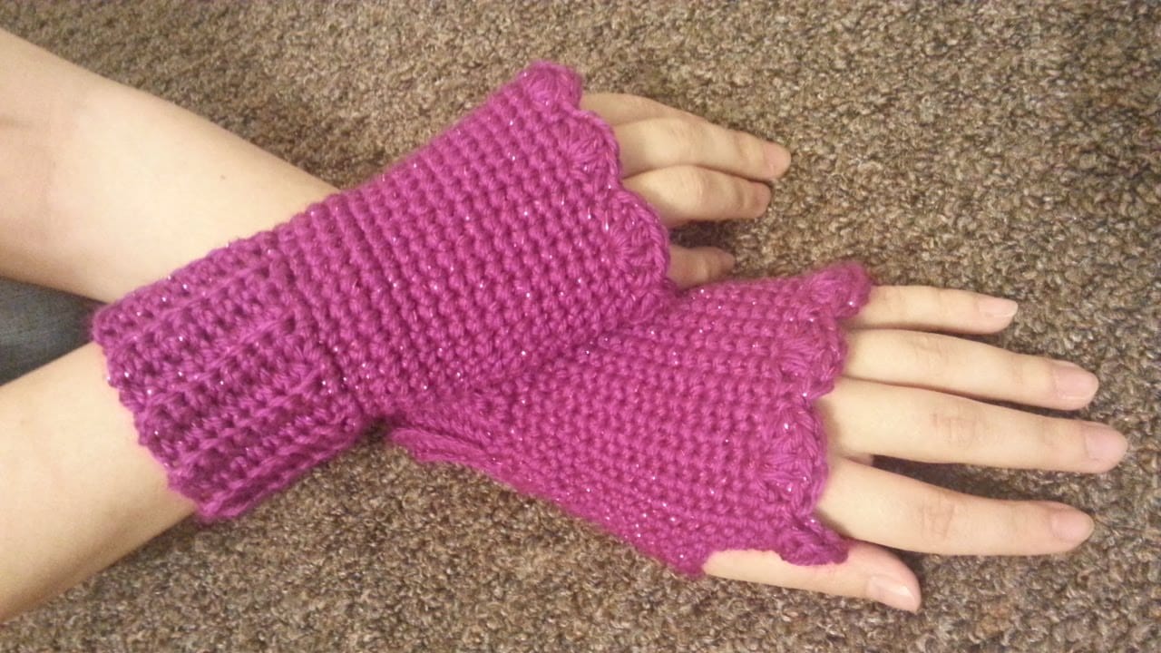 seamless fingerless gloves crochet pattern