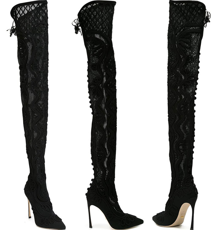 Sergio Rossi Thigh-high Winter Boots:
