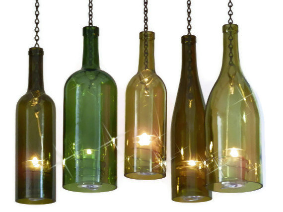 Wine Bottle Candle Holder for Décor