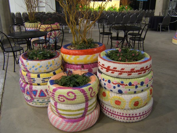 Recycled Tire Planters