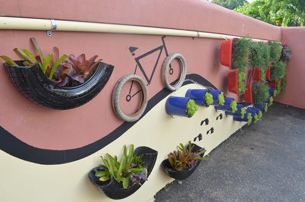 tire garden art