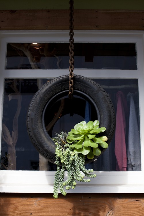 Tire Balcony Planters