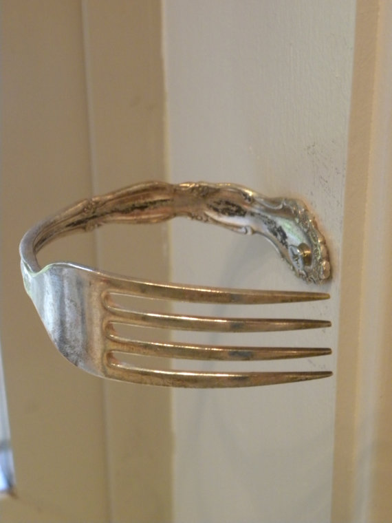 Unusual Curtain Tie Back With a Fork