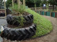 used tire planters
