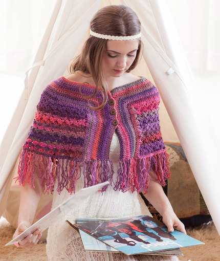 retro crochet poncho patterns