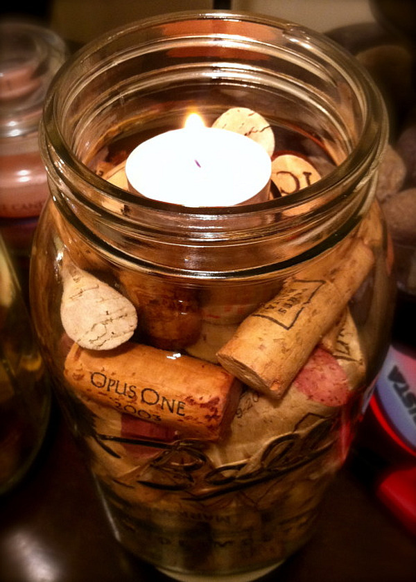Classy Wine Cork Candle Holder