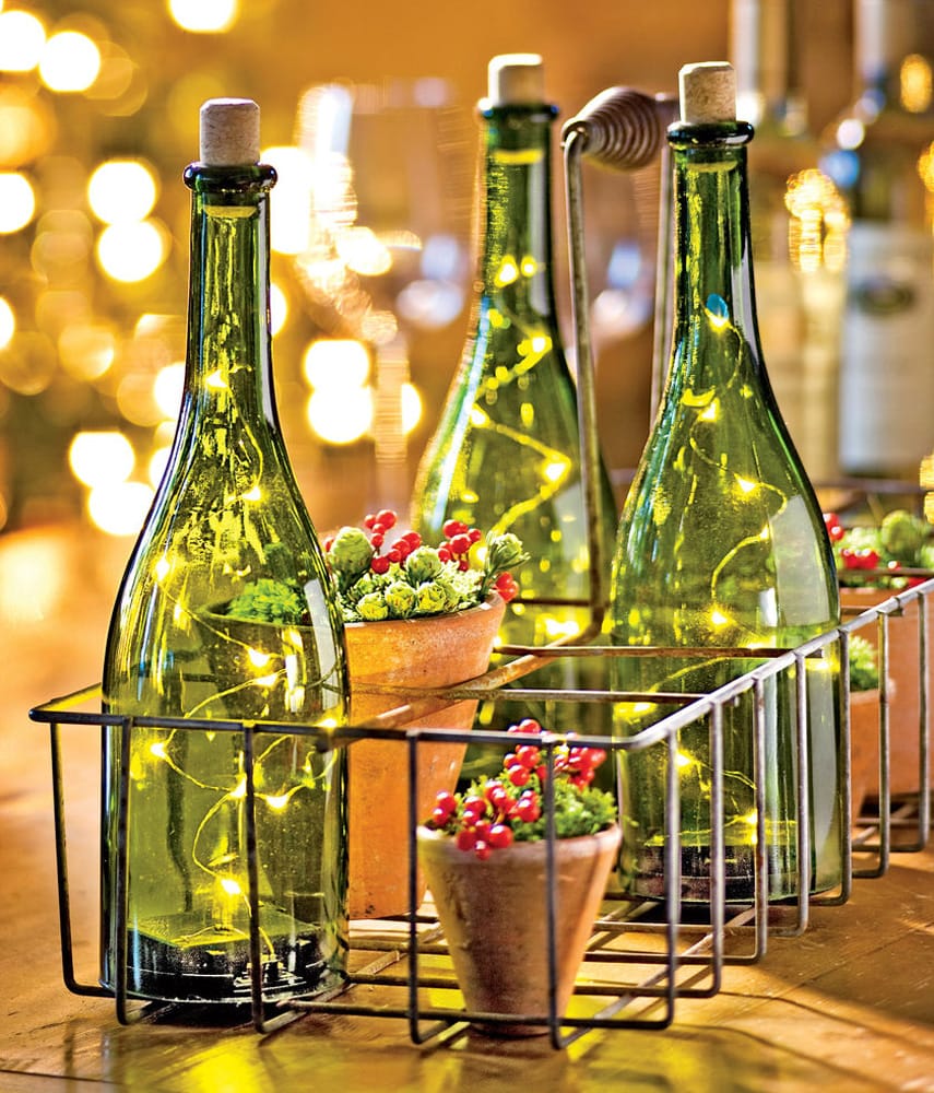 Wine Bottle Candle Holder for Décor