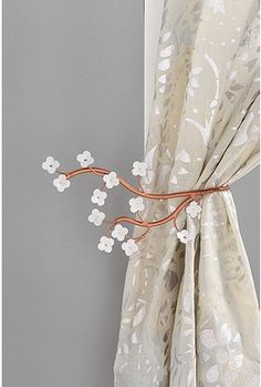 Wooden Branch Curtain Tie Back