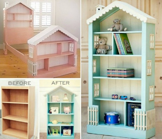 how to make a dollhouse bookcase