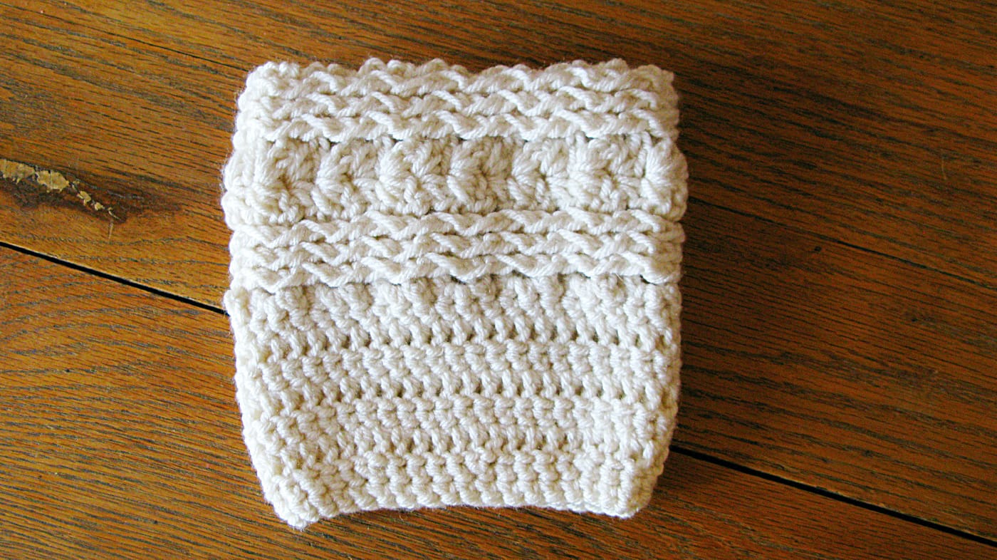 super easy crochet boot cuffs