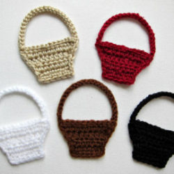 Crochet Basket Applique Pattern