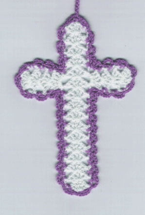 crochet bookmark cross