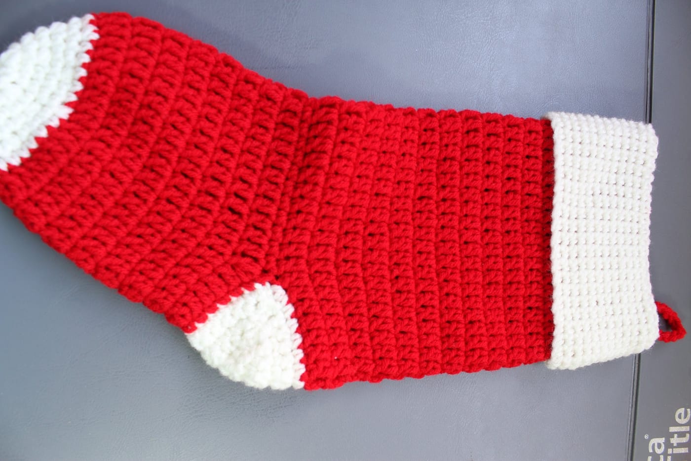 crochet little christmas stocking