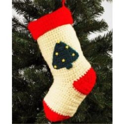 Crocheting Christmas Stockings for Tree Decoration